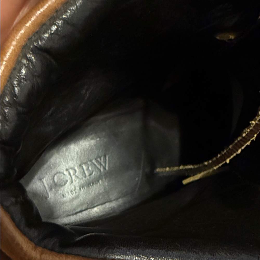 J. Crew Tan Leather Lace-Up Boots - Picture 6 of 8